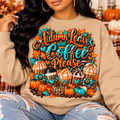 Autumn Leave and Coffee Sweatshirt