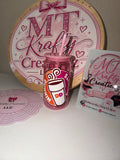 Pink Dunkin 16oz acrylic tumbler