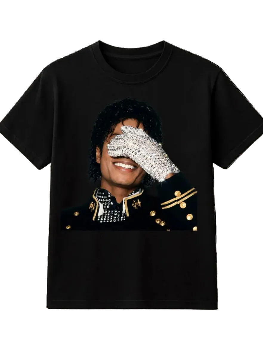 Michael Jackson Glitter Glove Cotton T-Shirt